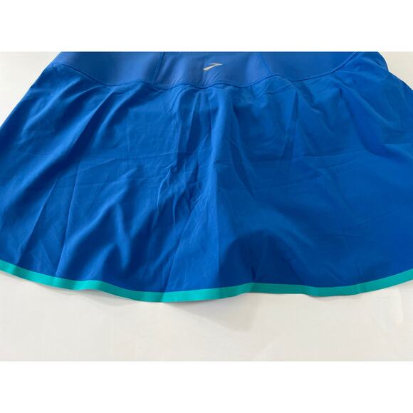 Brooks Running Mini Skort Skirt Womens Large Blue Athleisure Tennis Golf - Picture 11 of 13